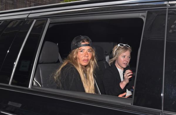 Vaughn's girlfriend, Libbie Mugrabi was at the courthouse for the arraignment Monday but left in a separate car